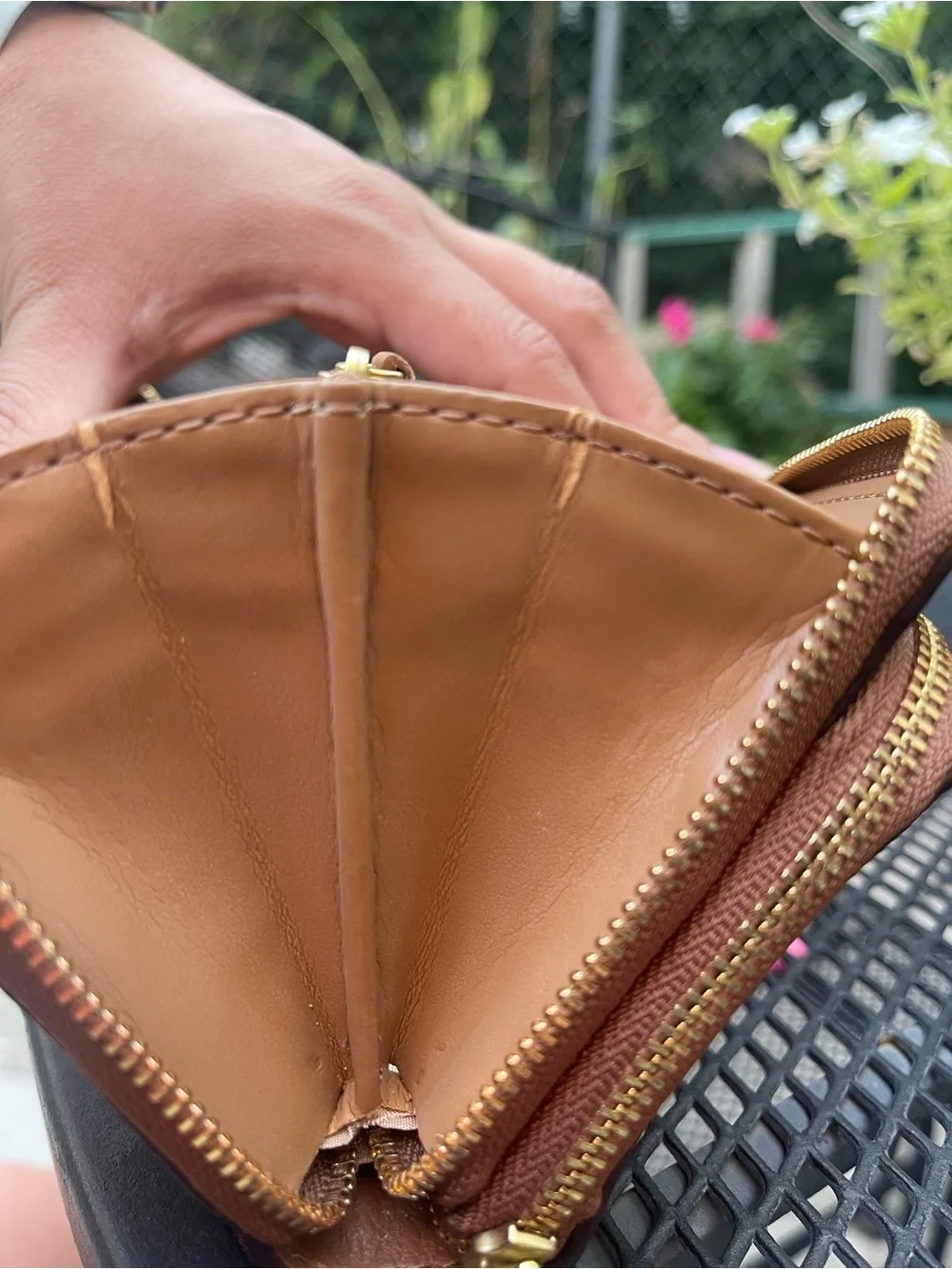Coach compact leather